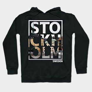 Stockholm Sweden Typography Hoodie